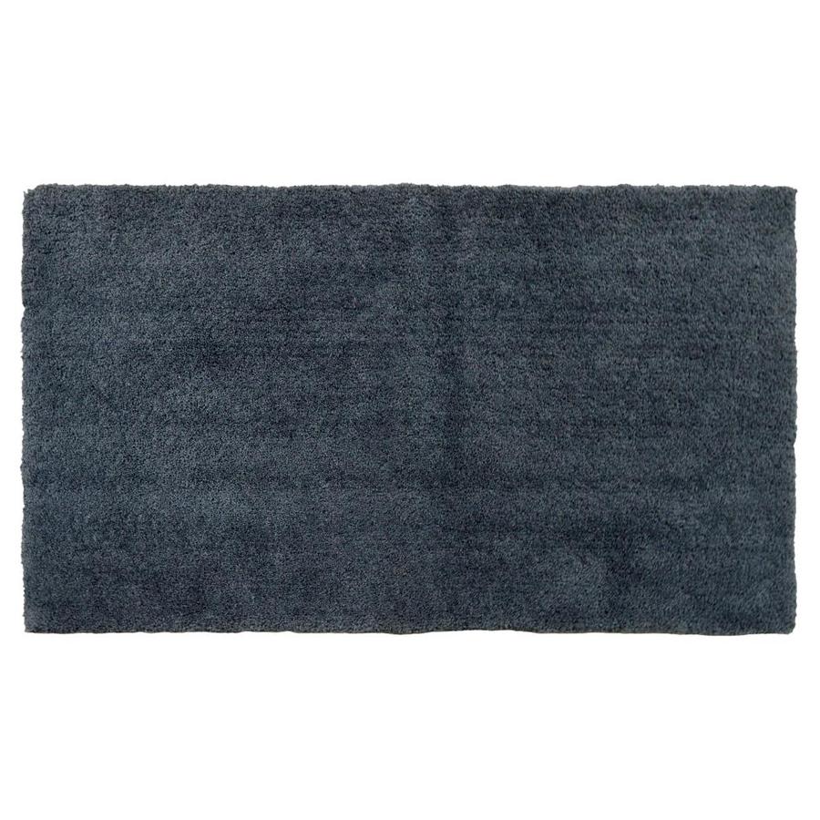 Allen Roth 34 In X 20 Dark Gray Polyester Bath Rug At Com Allen Roth 34 In X 20 Dark Gray Polyester Bath Rug