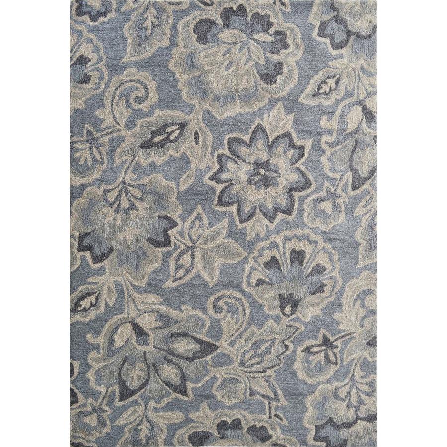 allen + roth Milano 5 x 8 Natural Grey Indoor/Outdoor Floral/Botanical