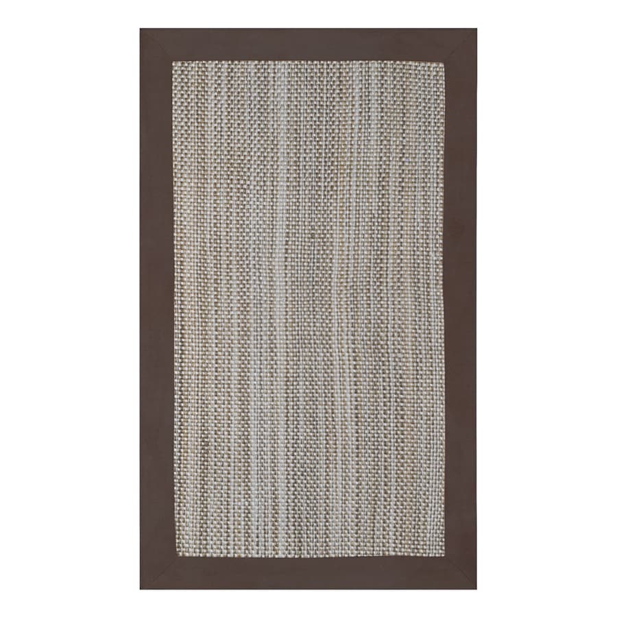 Style Selections Charcoal Rectangular Indoor/Outdoor Woven Throw Rug (Common 2 x 3; Actual 24 in W x 40 in L)