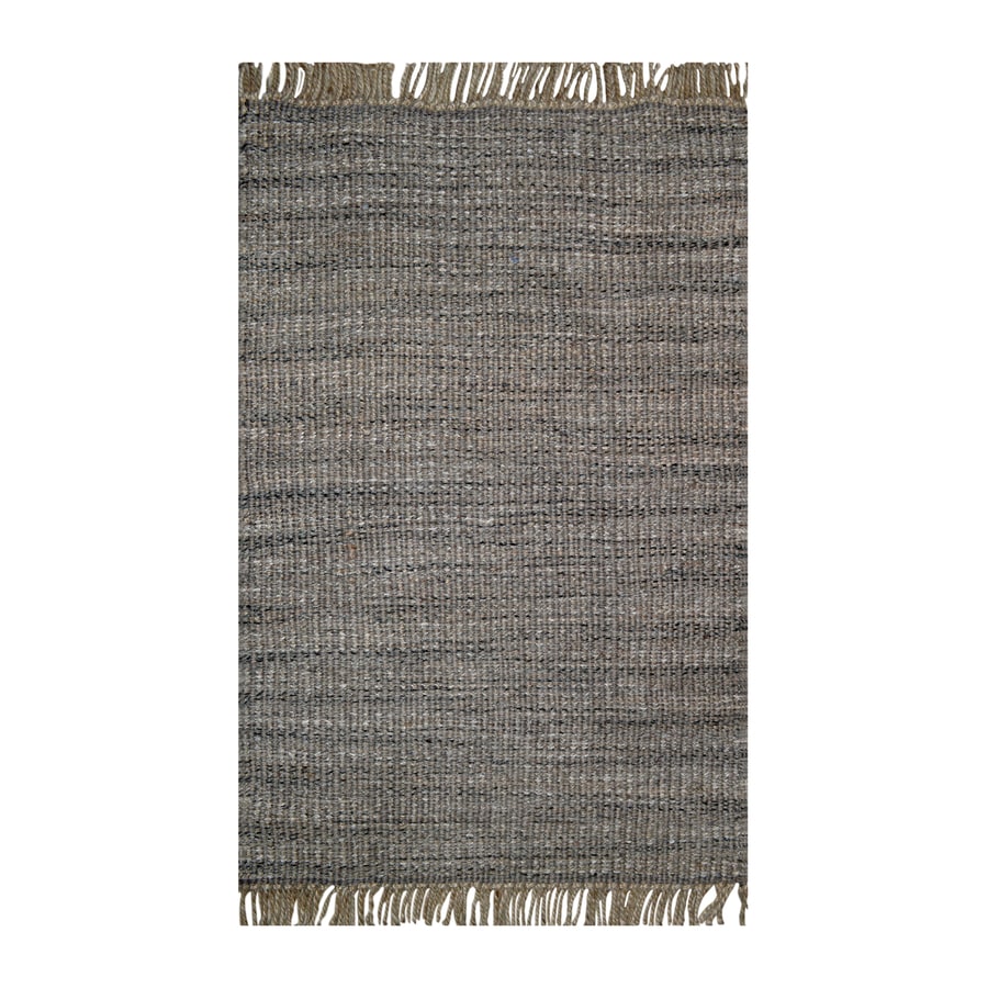 allen + roth Tonal Charcoal/Grey Rectangular Indoor Handcrafted Industrial Throw Rug (Common: 2 x 4; Actual: 2.25-ft W x 3.75-ft L)