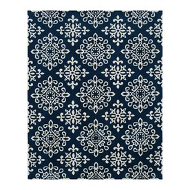Rugs At Lowes Allen Roth Caa Indigo Almond Indoor Area Rug Common 8 X 10