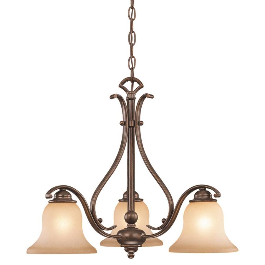 Cascadia Monrovia 3 Light Royal Bronze Transitional Tinted Glass Cascadia Monrovia 3 Light Royal Bronze Transitional Tinted Glass Shaded Chandelier
