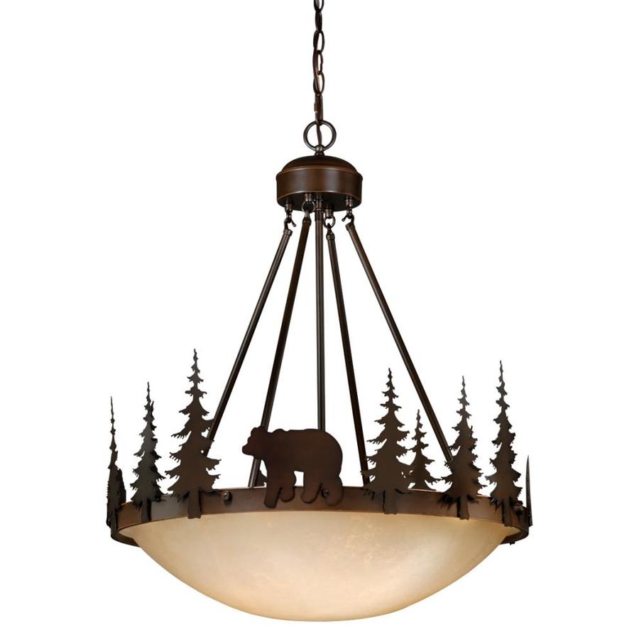 Cascadia Bozeman Burnished Bronze Single Rustic Tinted Glass Bowl