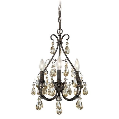 Cascadia Mini Chandelier 3 Light Gold Flake Bronze Vintage Candle At Lowes Cascadia Mini Chandelier 3 Light Gold Flake Bronze Vintage Candle At Lowes