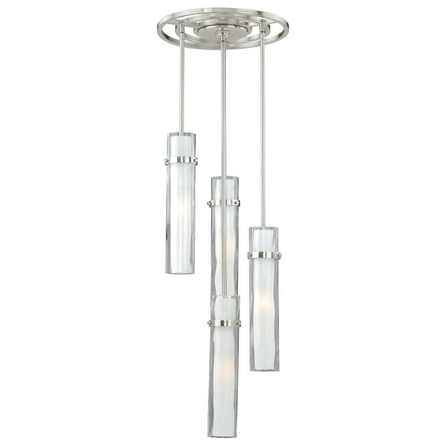 Cascadia Vilo Satin Nickel Multilight Modern/Contemporary White Glass