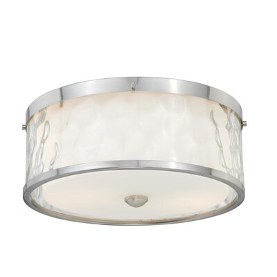 Cascadia Vilo 12-in Satin Nickel Modern/Contemporary Incandescent Flush Mount Light Cascadia Vilo 12-in Satin Nickel Modern/Contemporary Incandescent Flush Mount Light