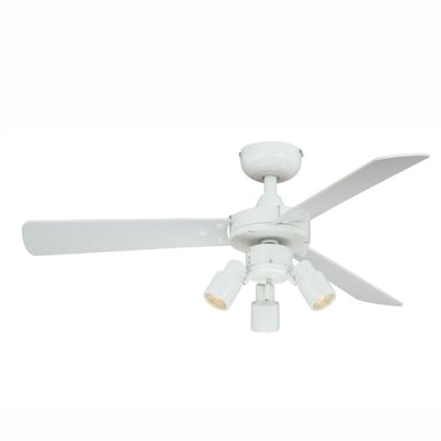 Cascadia Cyrus 42 In Matte White Led Indoor Ceiling Fan With
