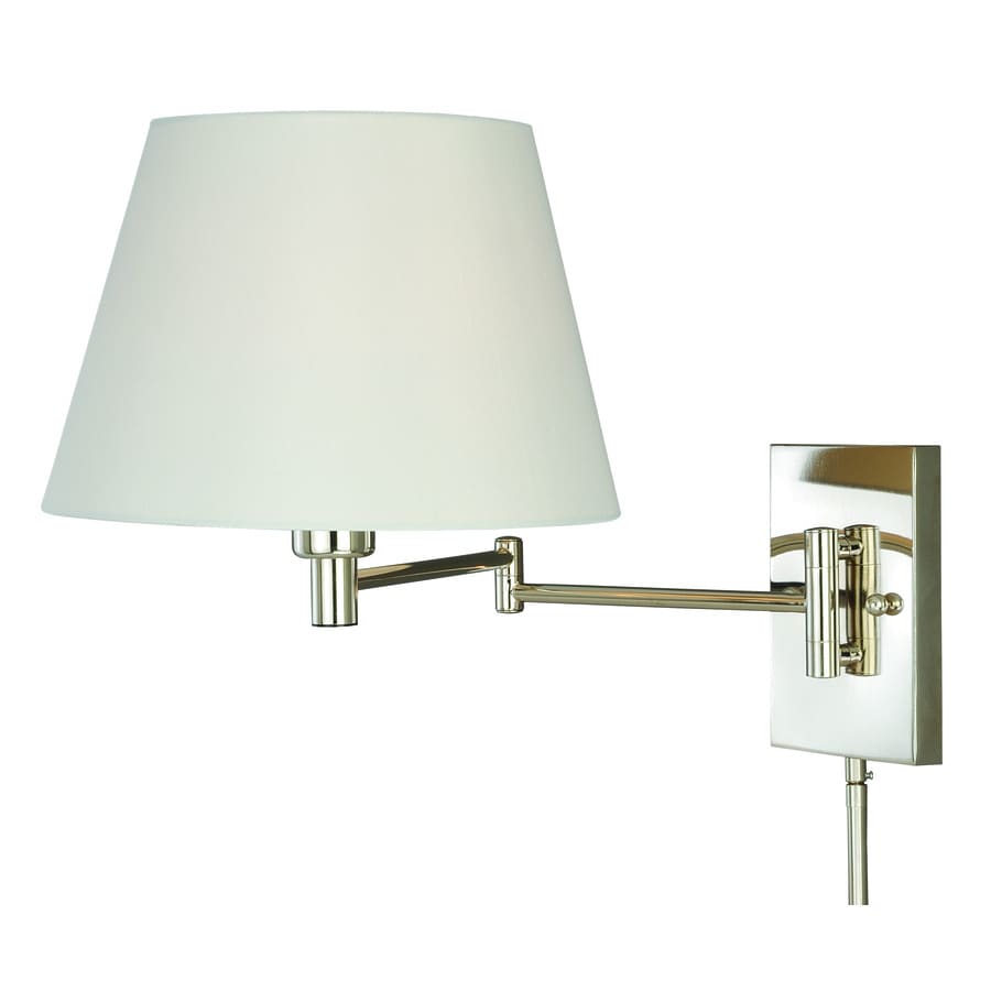 Cascadia 12.625in H Polished Nickel SwingArm WallMounted Lamp with