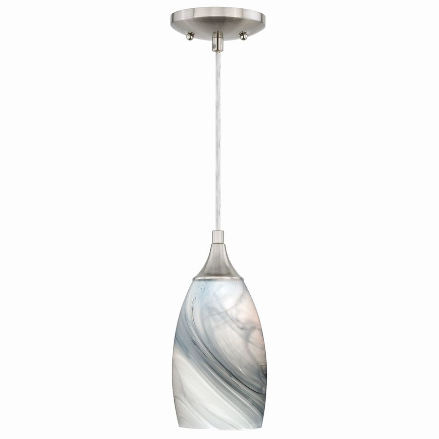 Cascadia Milano Satin Nickel Transitional Tinted Glass Bell Mini
