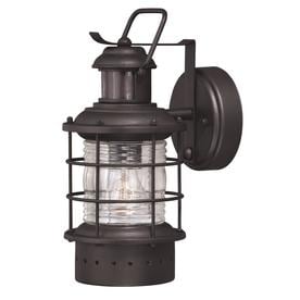 Cascadia Hyannis 12.0-in H Textured Black Motion Activated Medium base (E-26) Outdoor Wall Light