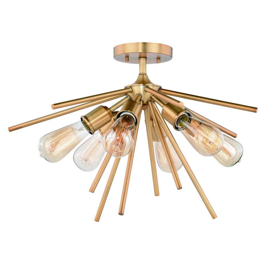 Cascadia Estelle 24 In Natural Brass Mid Century Incandescent Semi