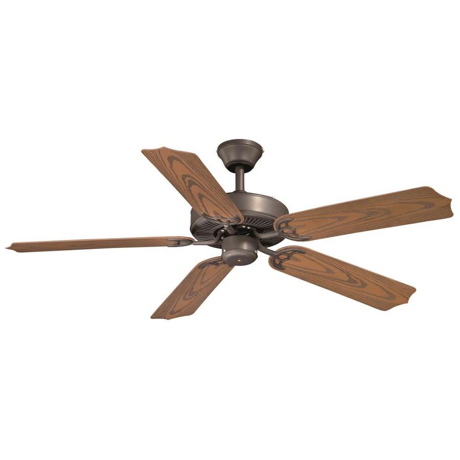 Cascadia Medallion 52-in Matte Bronze Indoor/Outdoor Ceiling Fan with ...