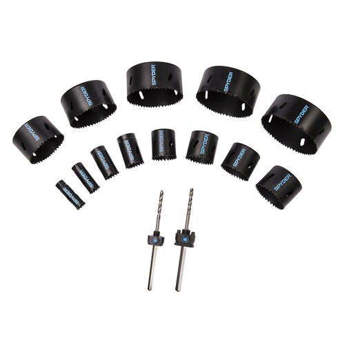 Spyder 15Piece BiMetal Arbored Hole Saw Set in the Hole Saws & Kits department at