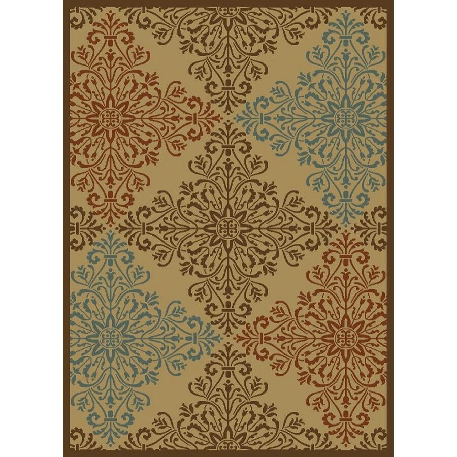 Style Selections 58015 Harby 5 X 8 (ft) Gold Polka Dot Area Rug