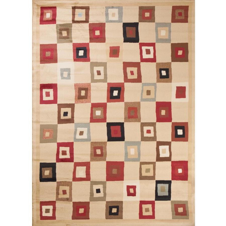 Concord Global Studio Ivory Rectangular Indoor Oriental Area Rug