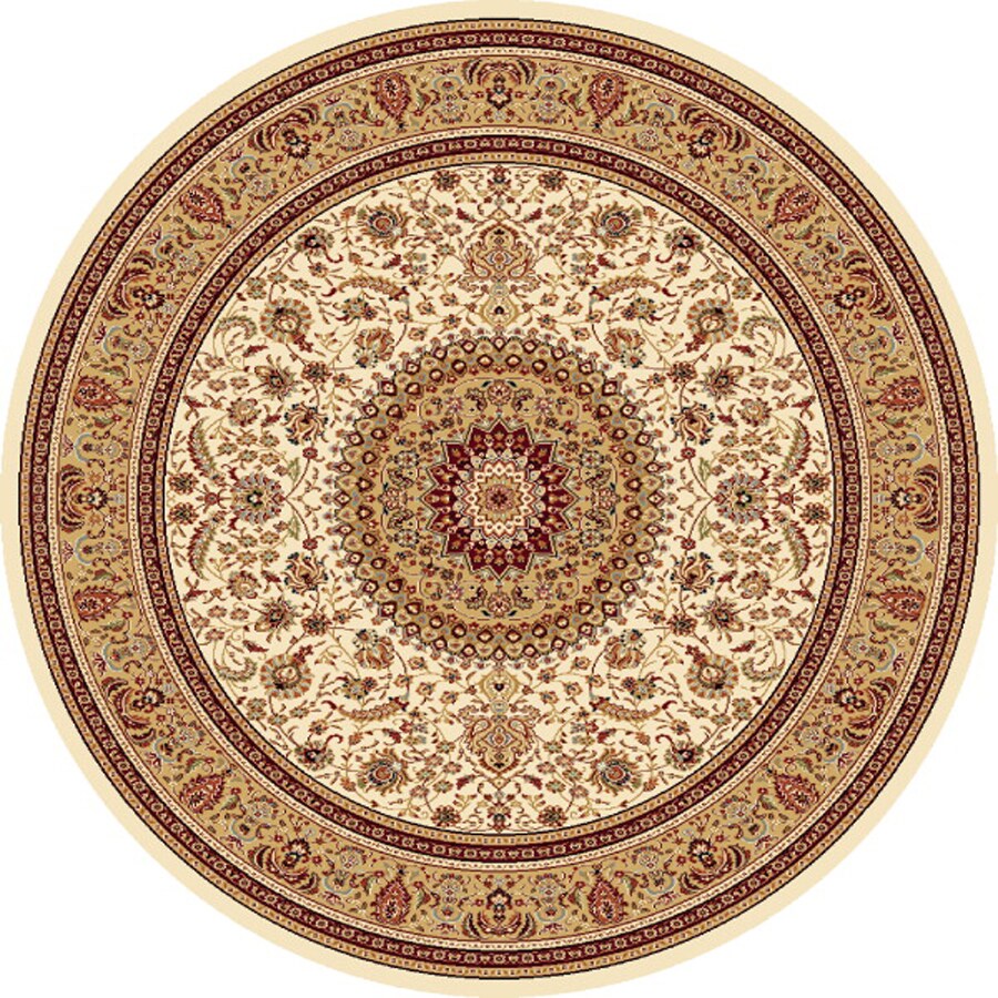 Concord Global Cyrus Ivory Round Indoor Oriental Area Rug 8 x