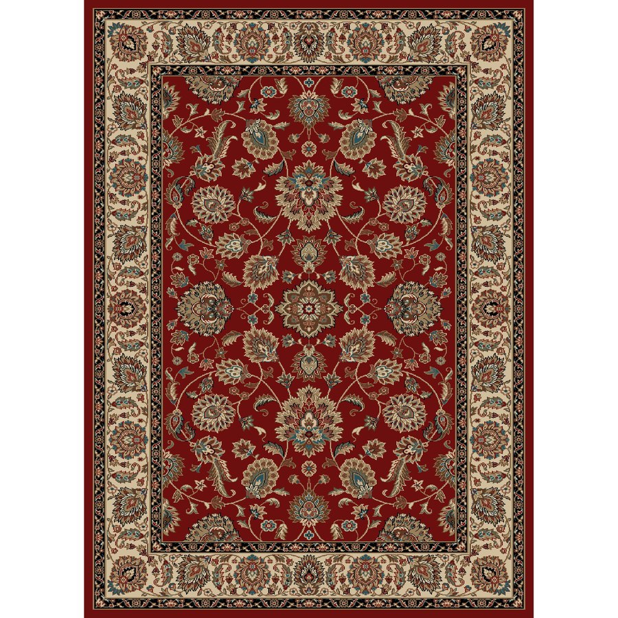 Concord Global Kensington 5 X 7 (ft) Red Border Area Rug at Lowes.com