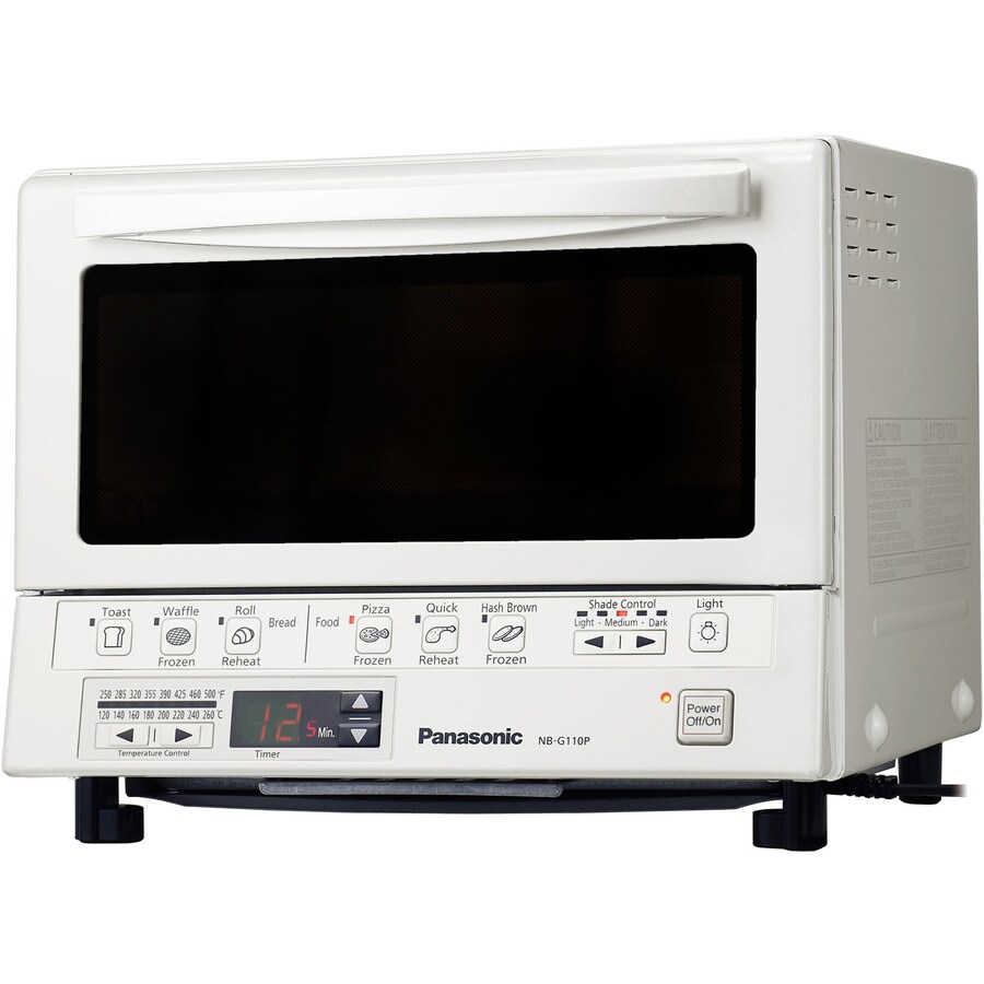 Panasonic 4 Slice White Convection Toaster Oven Auto Shut Off At