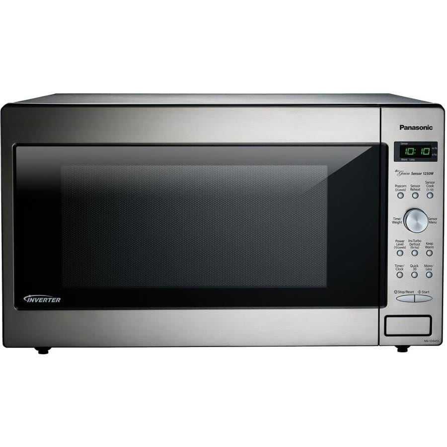 Panasonic 2 2 Cu Ft 1250 Countertop Microwave Stainless Steel At