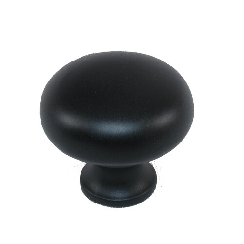 Style Selections Matte Black Mushroom Cabinet Knob at ...