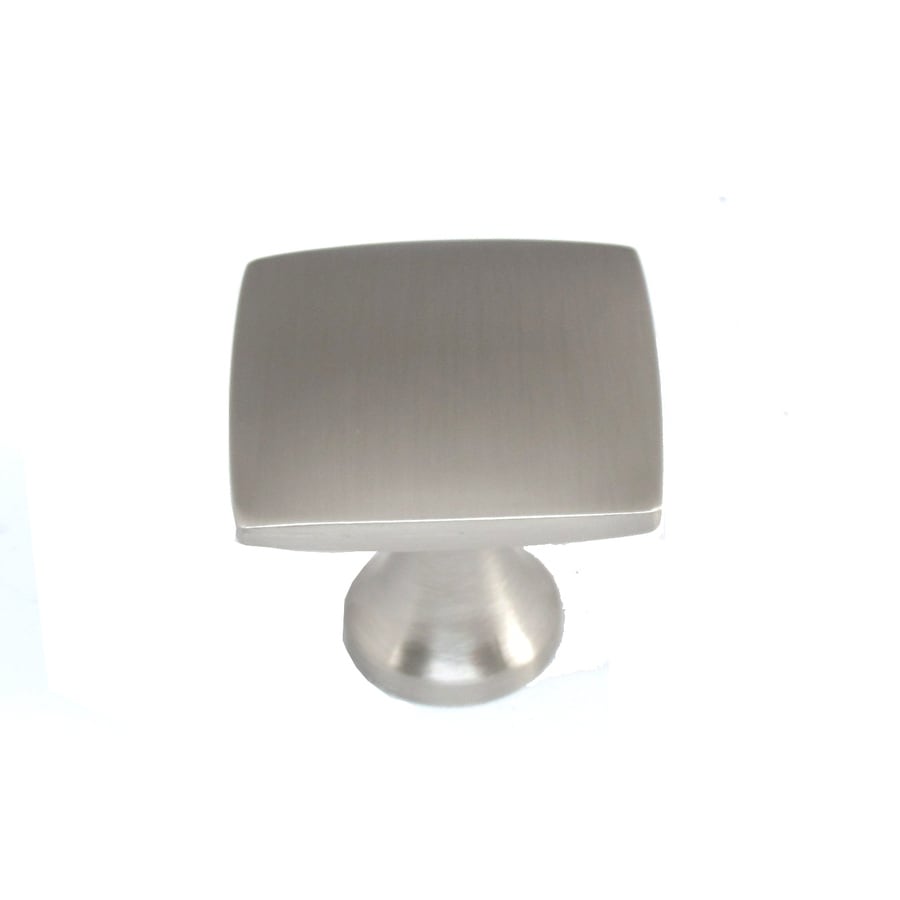 Shop allen + roth Brushed Satin Nickel Square Knob at