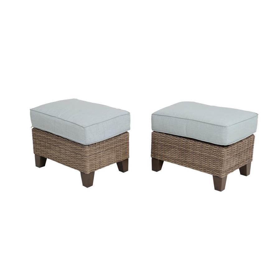 allen + roth Wylie Cove Alum 2-Ct Cushion Ottoman in the Outdoor ...