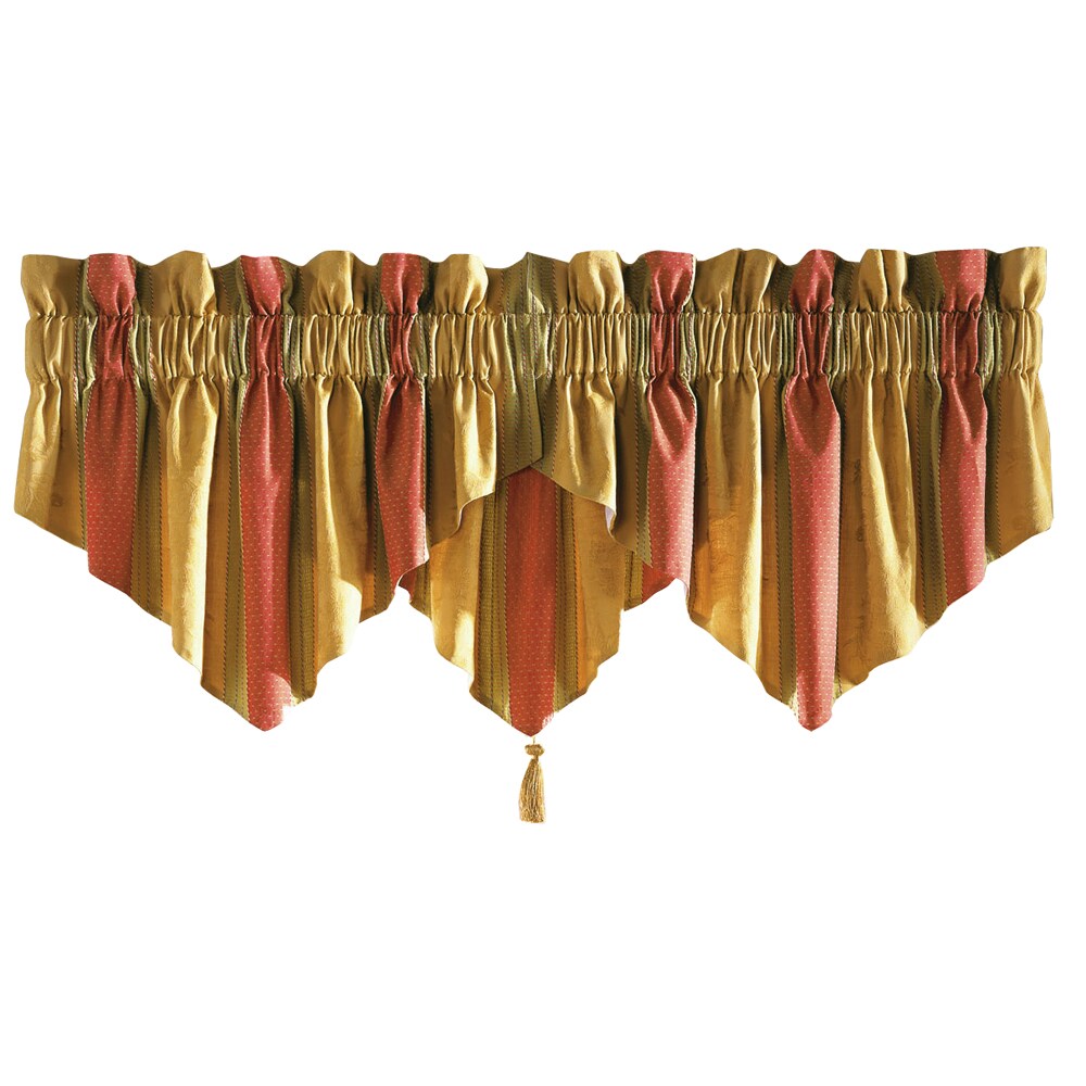 WaverlyÂ® Home Classics 81903100 52" x 20" Alto Stripe Antique Gold Valance