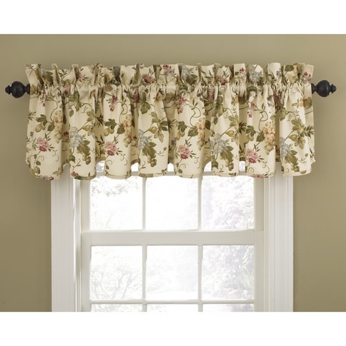 Waverly Home Classics 15-in Cameo Cotton Rod Pocket Valance in the ...