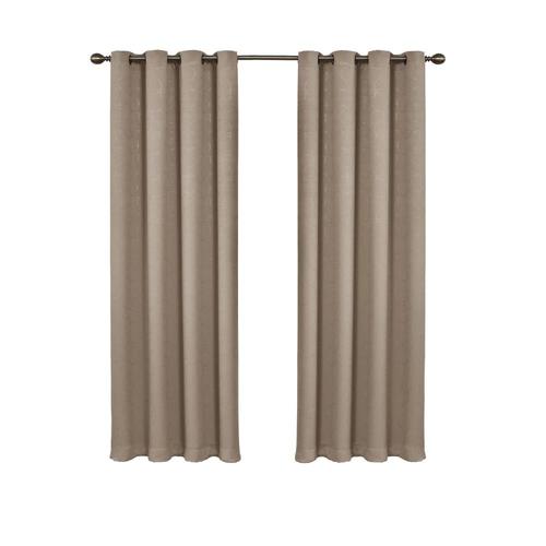 Eclipse 63in Mushroom Polyester Blackout Grommet Single Curtain Panel