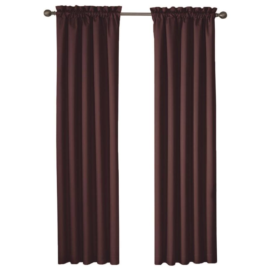 Shop eclipse Corinne 95in Plum Polyester Rod Pocket Blackout Single Curtain Panel at Lowes.com