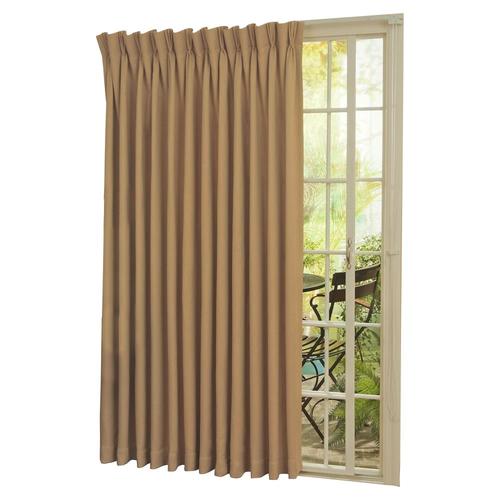 eclipse Thermal Patio Door 84-in Wheat Polyester Blackout Single