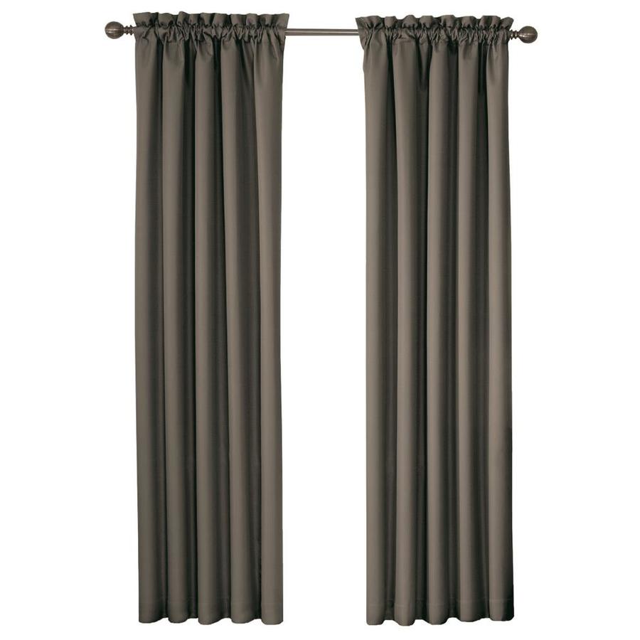 Eclipse Corinne 63 In Grey Polyester Rod Pocket Blackout Single Eclipse Corinne 63 In Grey Polyester Rod Pocket Blackout Single Curtain Panel