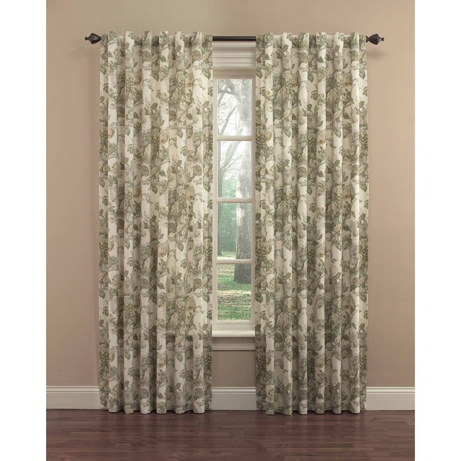 Waverly 84-in Platinum Cotton Back Tab Single Curtain Panel at Lowes.com