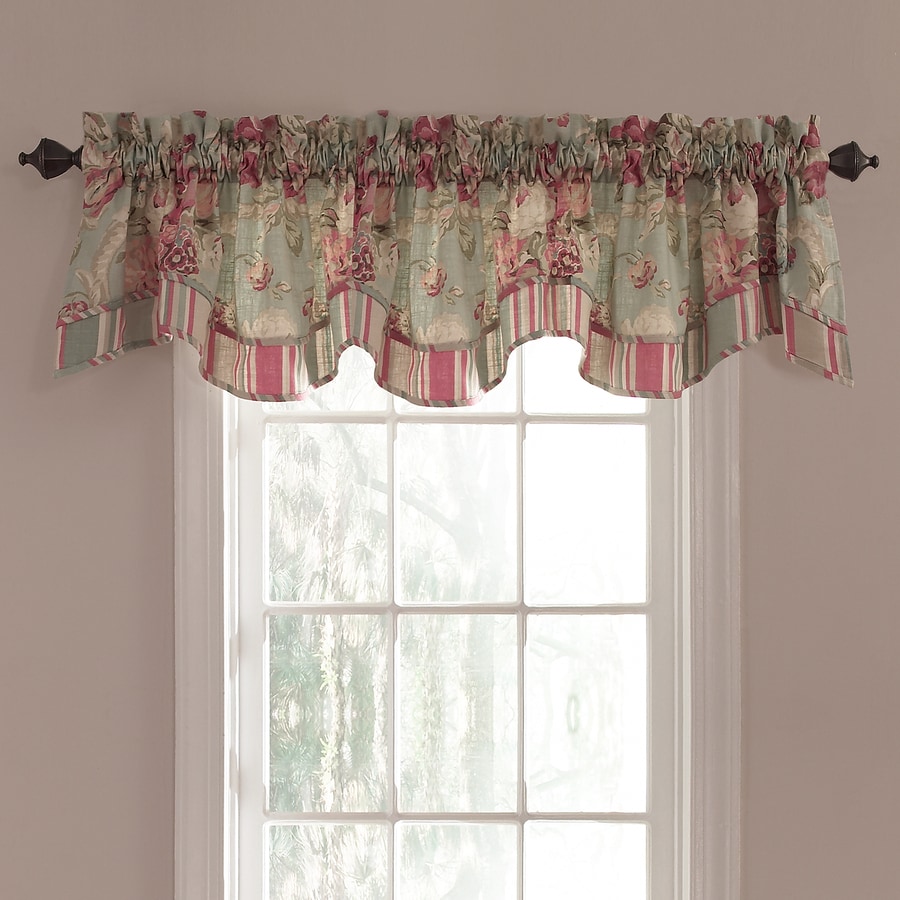 Waverly Spring Bling 18 In Vapor Cotton Back Tab Valance At Lowescom