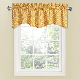 Waverly Lovely Lattice 16-in Mimosa Cotton Rod Pocket Valance