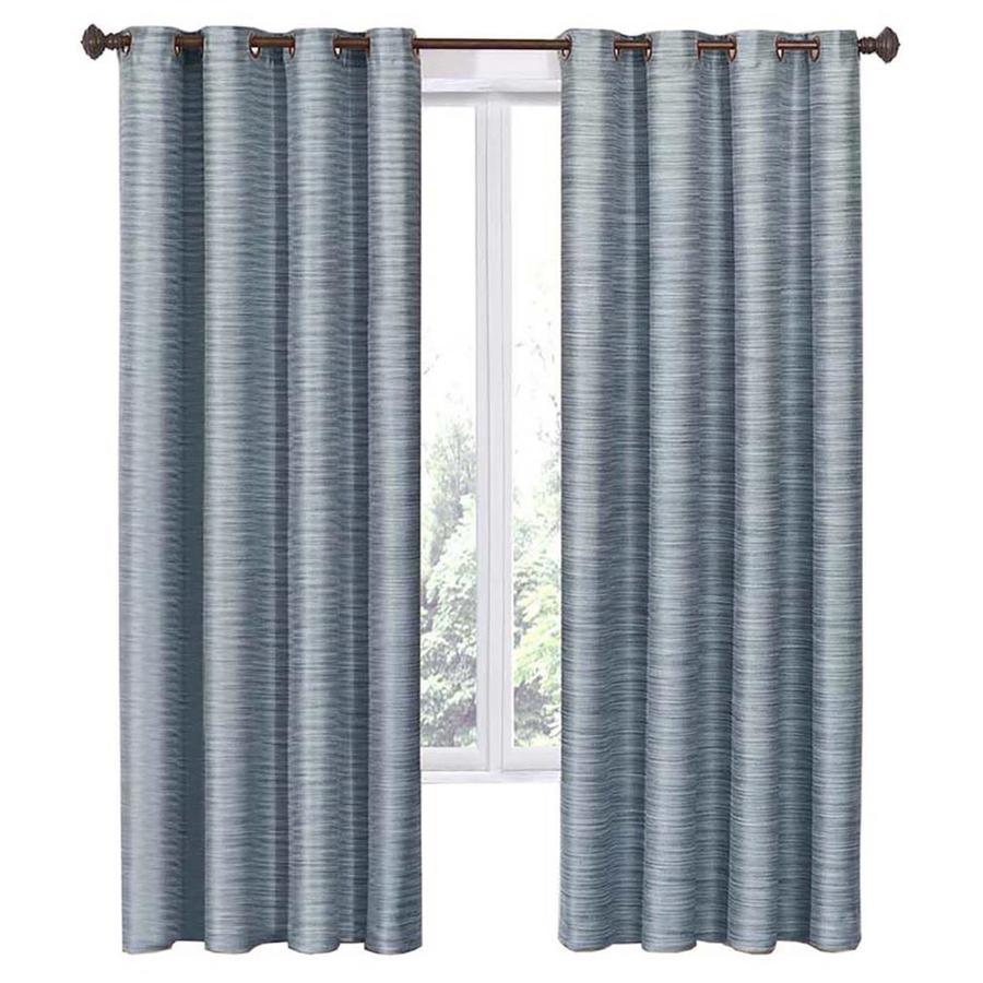 Eclipse Deron 84 In Lake Polyester Grommet Blackout Thermal Lined Eclipse Deron 84 In Lake Polyester Grommet Blackout Thermal Lined Single Curtain Panel