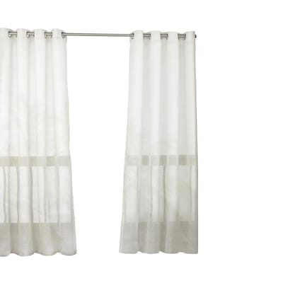 Parasol Summerland 95 In Ivory Polyester Sheer Single Curtain Ivory Polyester Sheer Single Curtain