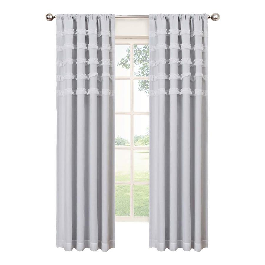 Eclipse Ruffle Batiste 63 In White Polyester Blackout Thermal