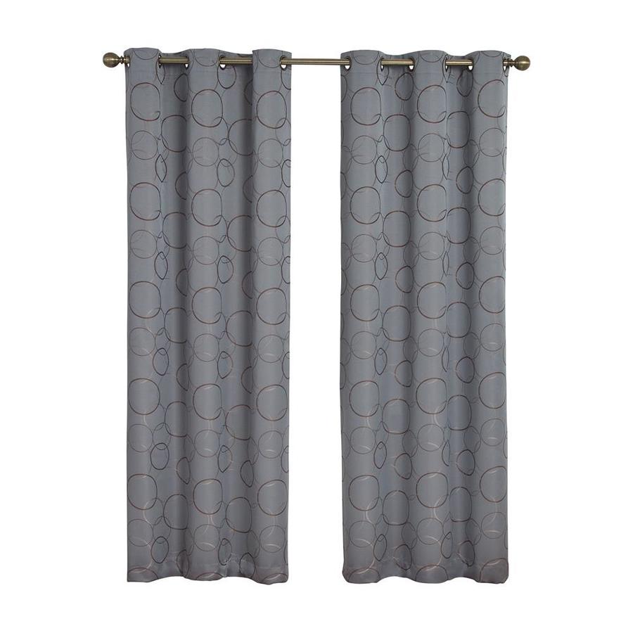 Eclipse Meridian 63 In River Blue Polyester Grommet Blackout Eclipse Meridian 63 In River Blue Polyester Grommet Blackout Single Curtain Panel