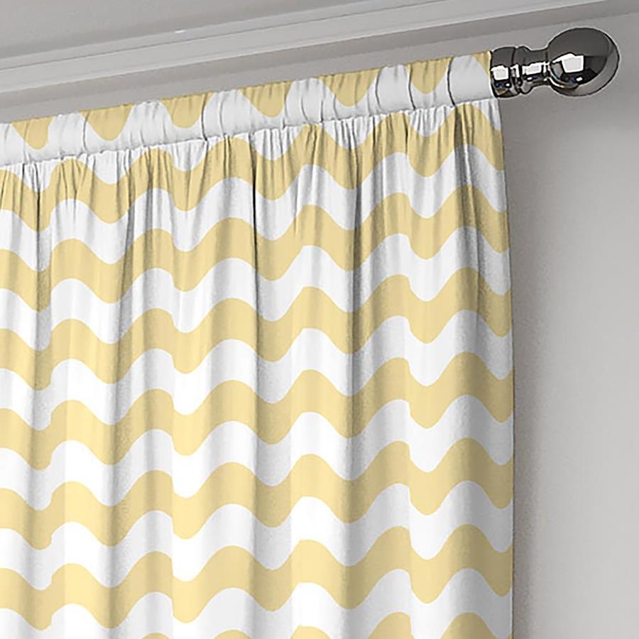 Eclipse 63-in Yellow Polyester Blackout Rod Pocket Single Curtain Panel ...