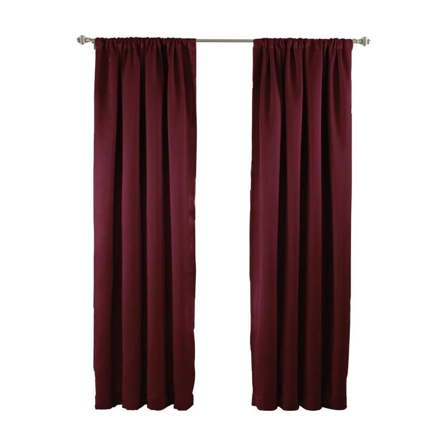 Eclipse Solid Thermapanel 63-in Merlot Polyester Rod Pocket Room Darkening Single Curtain Panel at Lowes.com - 웹