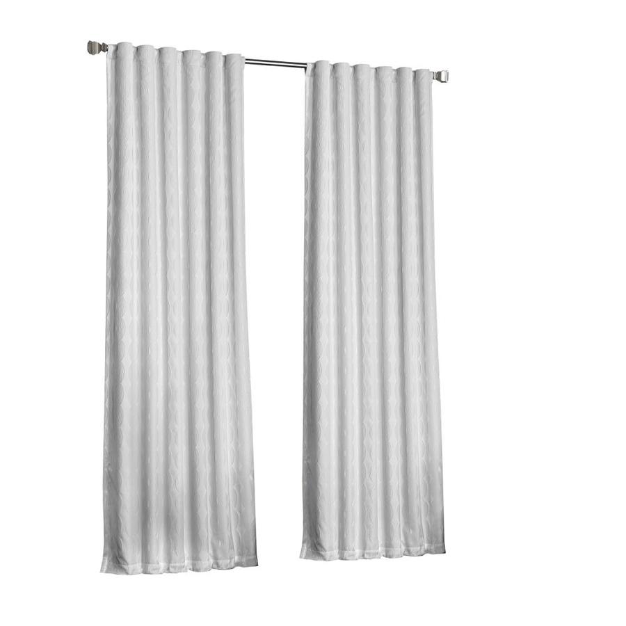 Eclipse Adalyn 63 In White Polyester Rod Pocket Blackout Eclipse Adalyn 63 In White Polyester Rod Pocket Blackout Thermal Lined Single Curtain Panel