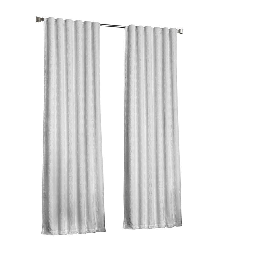 Eclipse Adalyn 95 In White Polyester Rod Pocket Blackout Thermal Eclipse Adalyn 95 In White Polyester Rod Pocket Blackout Thermal Lined Single Curtain Panel