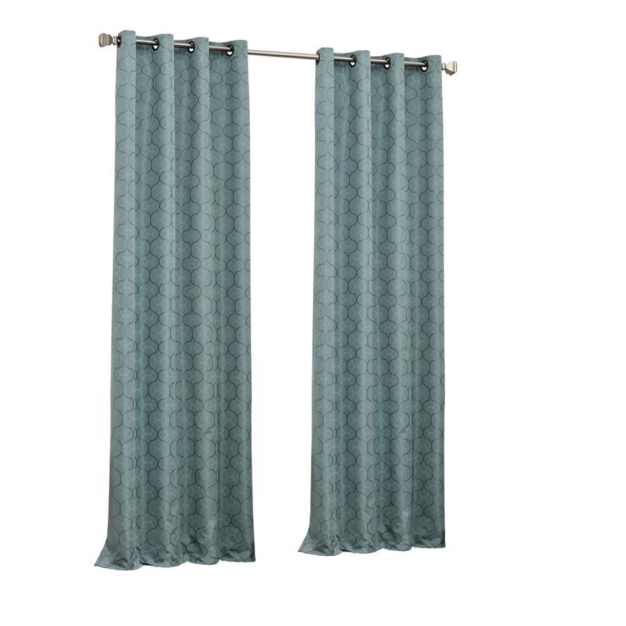 Eclipse Webber 95 In River Blue Polyester Blackout Single Curtain