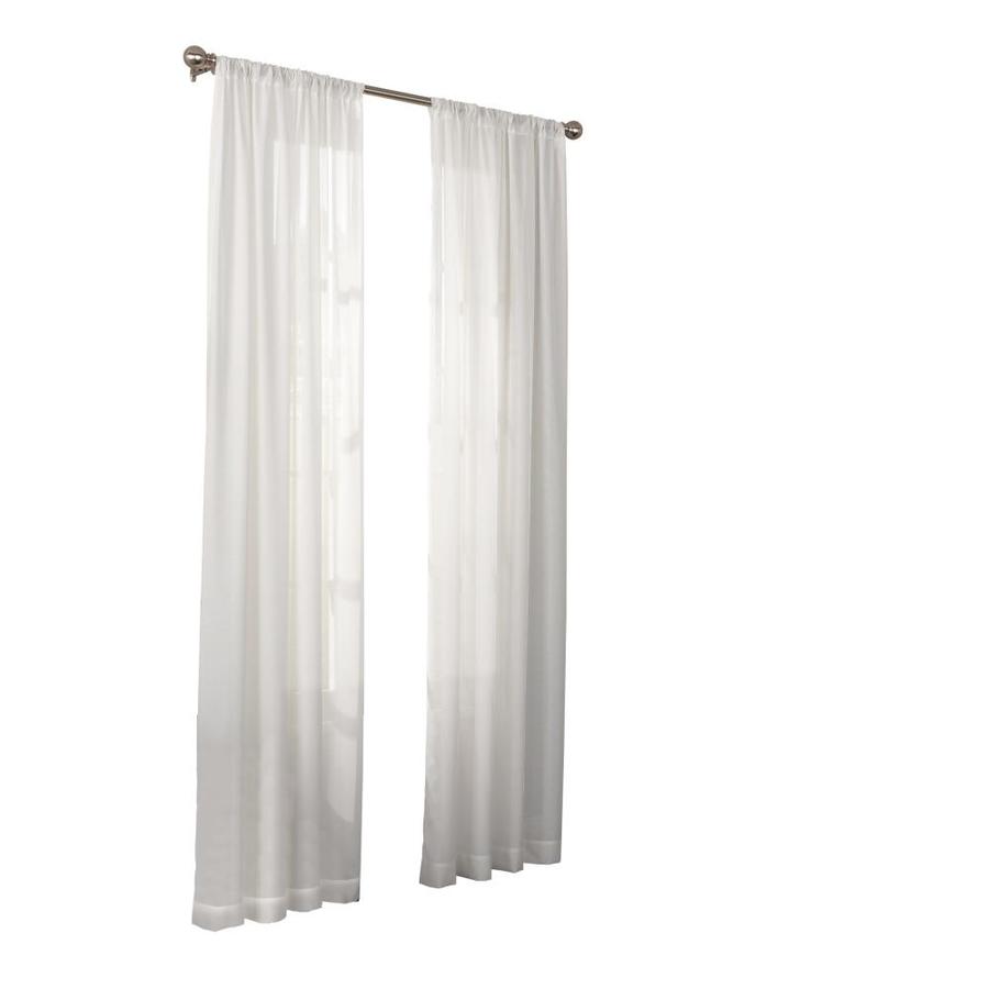 Eclipse Chelsea 95 In White Polyester Rod Pocket Sheer Single Eclipse Chelsea 95 In White Polyester Rod Pocket Sheer Single Curtain Panel
