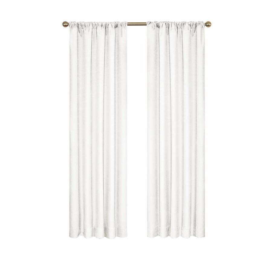 Shop eclipse Kendall 95in White Polyester Rod Pocket Blackout Single Curtain Panel at Lowes.com