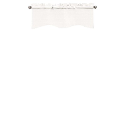 Eclipse Kendall 18 In White Polyester Rod Pocket Valance At Eclipse Kendall 18 In White Polyester Rod Pocket Valance At