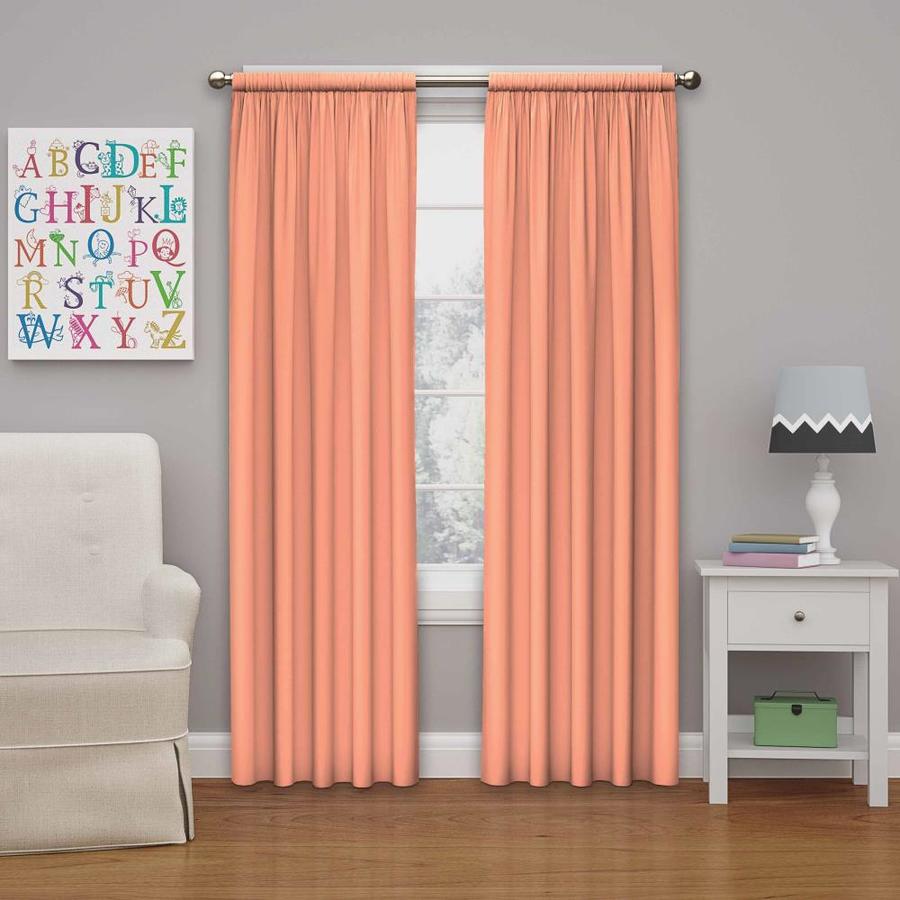 Eclipse Microfiber 84 In Papaya Polyester Blackout Single Curtain