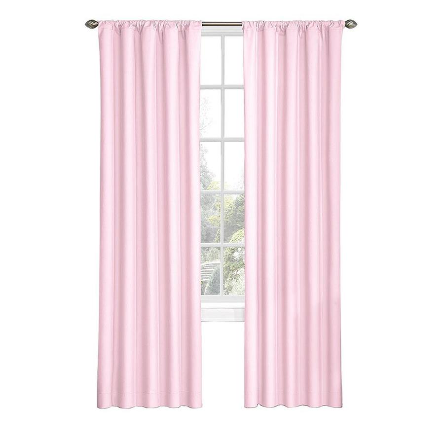 Eclipse Microfiber 95 In Pink Polyester Rod Pocket Blackout Single Eclipse Microfiber 95 In Pink Polyester Rod Pocket Blackout Single Curtain Panel