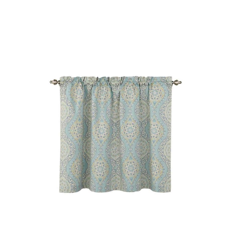 Waverly Moonlight Medallion 36-in Celestial Cotton Rod Pocket Tier Curtain